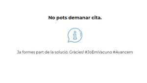 ¿Per què no puc agafar cita per a la tercera dosi de la vacuna si tinc més de 40 anys?