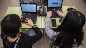 Alumnos de ESO de un instituto de Terrassa.