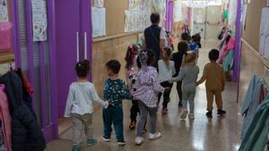 Alumnado de una escuela catalana, este curso.
