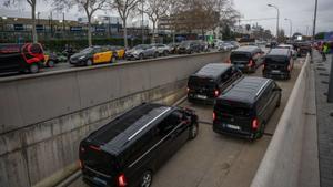 Les VTC preparen una marxa lenta després de l’aturada d’ahir