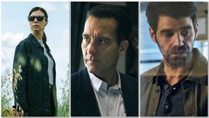 Combo de las series destacadas de marzo: Maribel Verdú a la serie de Max Cuando nadie nos ve, Clive Owen en la serie Monsieur Spade y David Verdaguer a la serie de TV3 El mal invisible