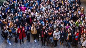 Científiques participants a lacte del Dia Internacional de la Dona i la Nena en la Ciència.