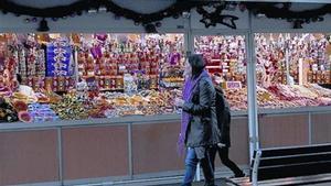 Una parada de dolços de la Fira de Reis, aquest Nadal.