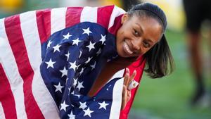 Allyson Felix s’acomiada dalt del podi